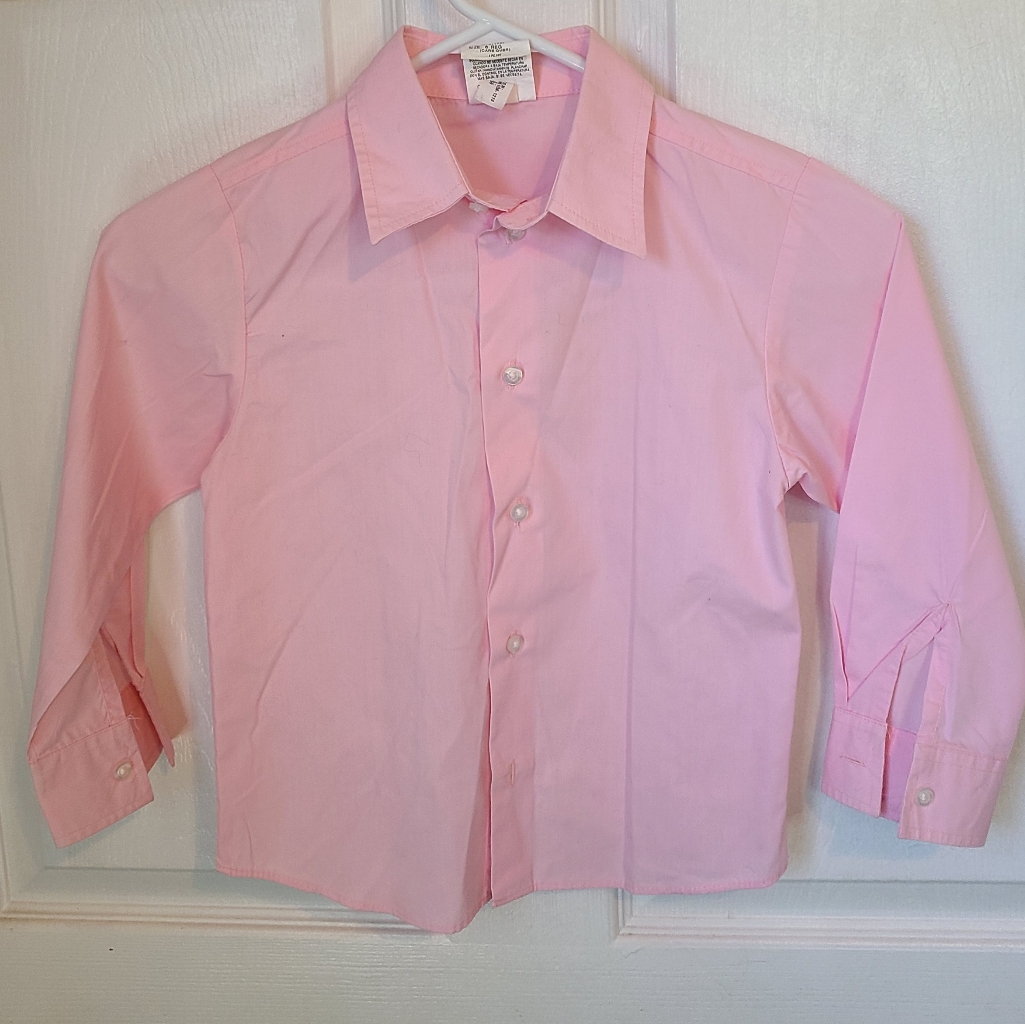 (1547) Care Girl's Long Sleeve Dress Shirt, Size: 6, Color: Light Pink